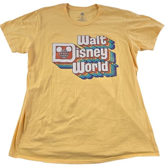Walt Disney World Retro Graphic T-Shirt Unisex Adult XL Yellow Short Sleeve Top - Picture 4 of 7